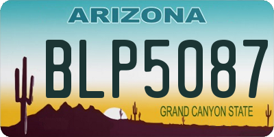 AZ license plate BLP5087