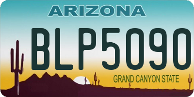 AZ license plate BLP5090