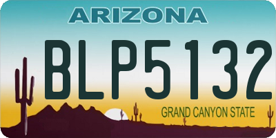 AZ license plate BLP5132