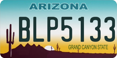 AZ license plate BLP5133
