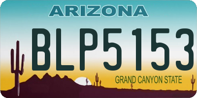 AZ license plate BLP5153
