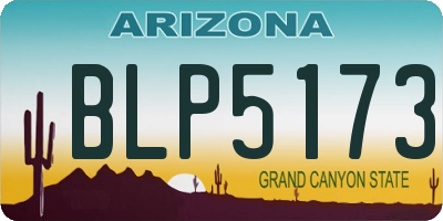 AZ license plate BLP5173