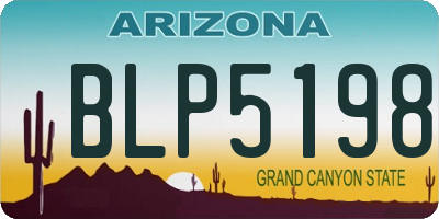 AZ license plate BLP5198