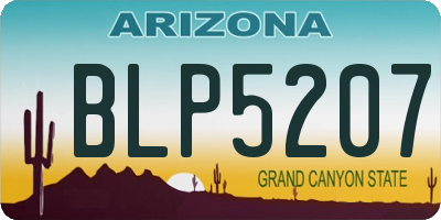 AZ license plate BLP5207