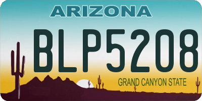 AZ license plate BLP5208