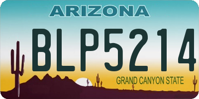AZ license plate BLP5214