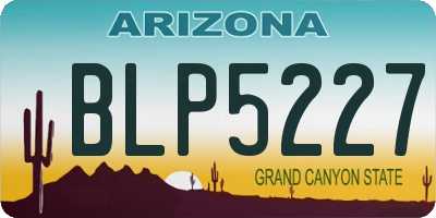 AZ license plate BLP5227