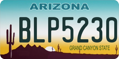 AZ license plate BLP5230