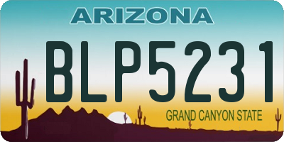 AZ license plate BLP5231