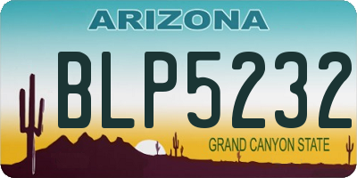 AZ license plate BLP5232