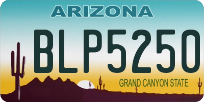 AZ license plate BLP5250