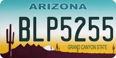 AZ license plate BLP5255