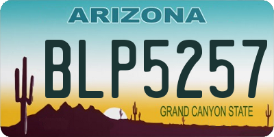 AZ license plate BLP5257