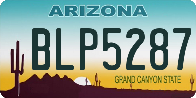 AZ license plate BLP5287
