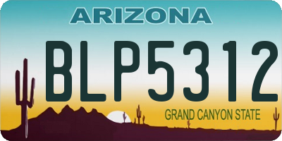 AZ license plate BLP5312
