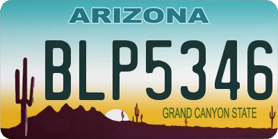 AZ license plate BLP5346