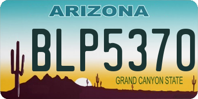 AZ license plate BLP5370