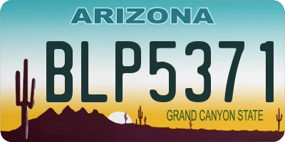 AZ license plate BLP5371