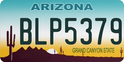 AZ license plate BLP5379