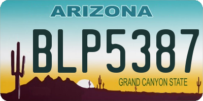 AZ license plate BLP5387