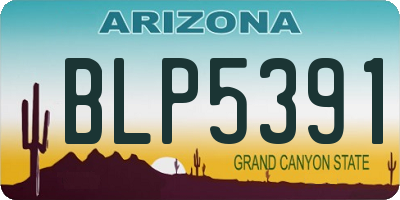 AZ license plate BLP5391