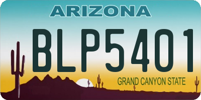 AZ license plate BLP5401