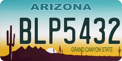 AZ license plate BLP5432