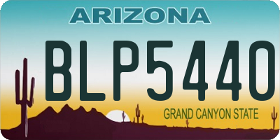 AZ license plate BLP5440