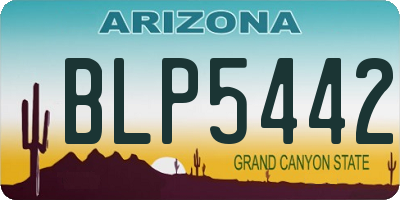 AZ license plate BLP5442