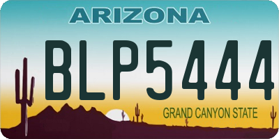 AZ license plate BLP5444