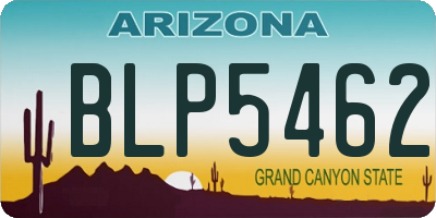 AZ license plate BLP5462