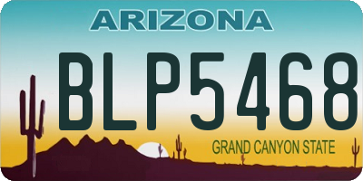 AZ license plate BLP5468
