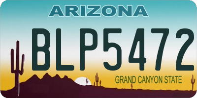 AZ license plate BLP5472