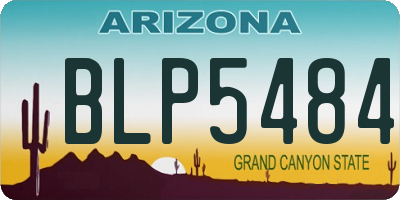 AZ license plate BLP5484
