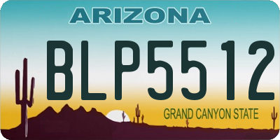 AZ license plate BLP5512