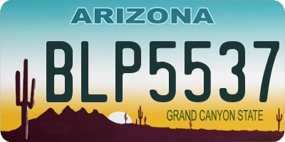 AZ license plate BLP5537