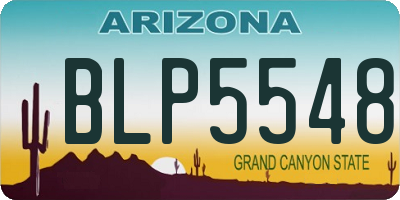 AZ license plate BLP5548