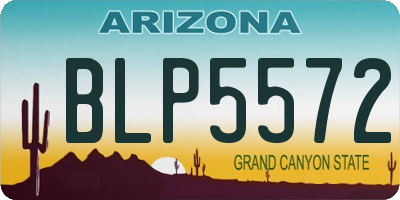 AZ license plate BLP5572