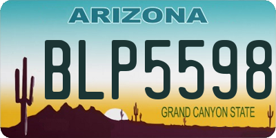 AZ license plate BLP5598