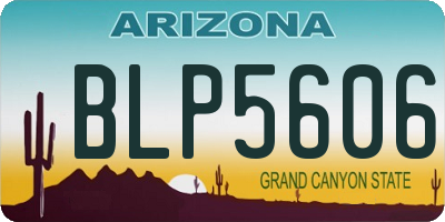AZ license plate BLP5606