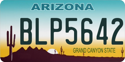 AZ license plate BLP5642