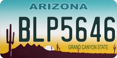 AZ license plate BLP5646