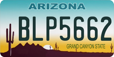 AZ license plate BLP5662