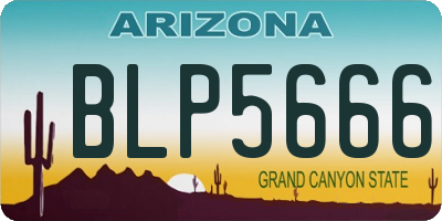 AZ license plate BLP5666