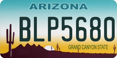 AZ license plate BLP5680