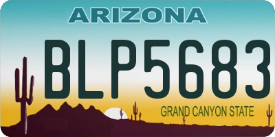 AZ license plate BLP5683