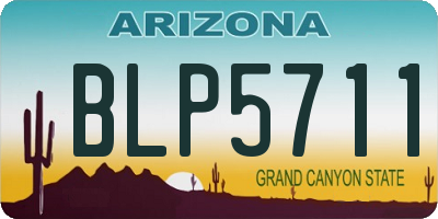 AZ license plate BLP5711