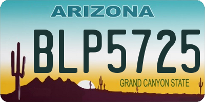 AZ license plate BLP5725