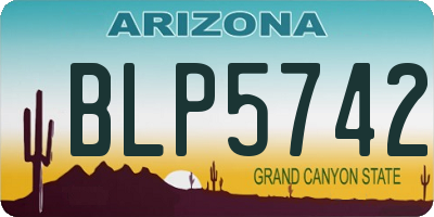 AZ license plate BLP5742