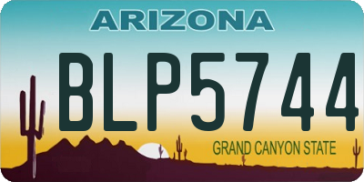 AZ license plate BLP5744